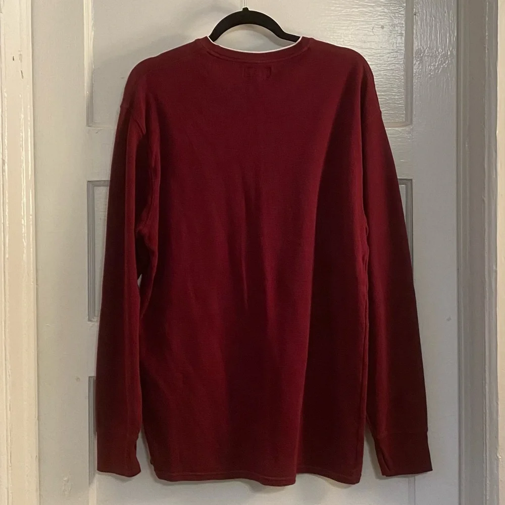 Polo Ralph Lauren Maroon Thermal Long Sleeve Shirt Size XL